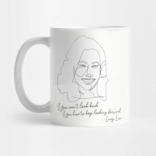 Lucy Liu Line Art Quote Mug